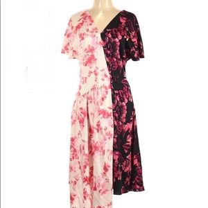 NWOT Lewit Sz 2 silk floral print dress.